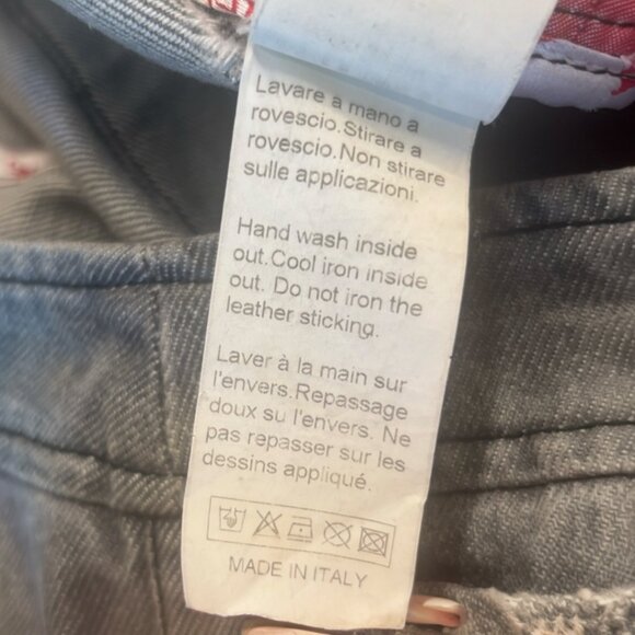 Vintage Voyage Jeans Women’s 28 Embellished Leather Suit Symbols Rare Find - Picture 14 of 16